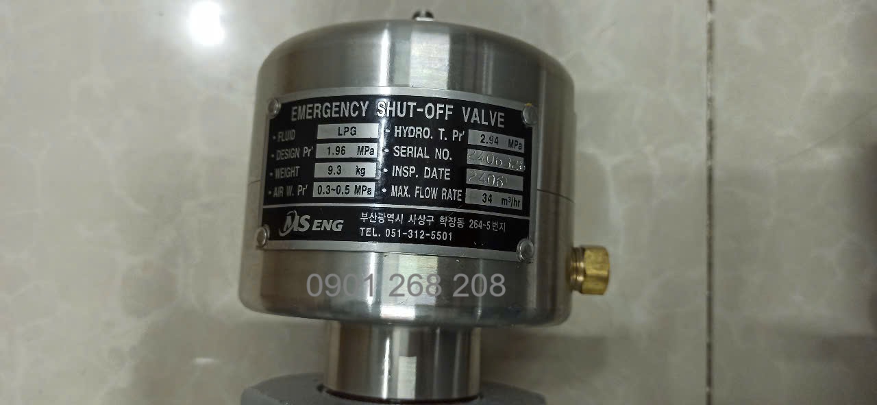 van ngắt khẩn cấp bằng khí nén MS Eng WEV-4121